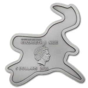 Niue – 5 NZD Jurassic Park Mosasaurus 2022 – 2 Oz Silber 8
