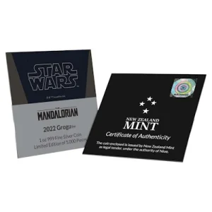 Niue – 2 NZD Star Wars The Mandalorian Baby Yoda Grogu 2021 – 1 Oz Silber PP 15