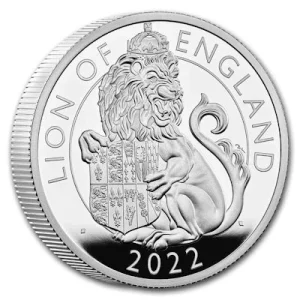 Großbritannien – 5 GBP Tudor Beasts (2.) Lion Of England 2022 – 2 Oz Silber PP 9