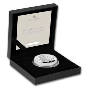 Großbritannien – 5 GBP Tudor Beasts (2.) Lion Of England 2022 – 2 Oz Silber PP 13