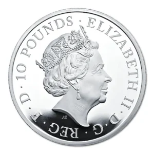 Großbritannien – 10 GBP Tudor Beasts (2.) Lion Of England 2022 – 10 Oz Silber PP 8