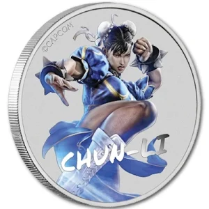 Tuvalu – 1 TVD Street Fighter (2.): Chun Li Blister 2022 – 1 Oz Silber BLISTER 8