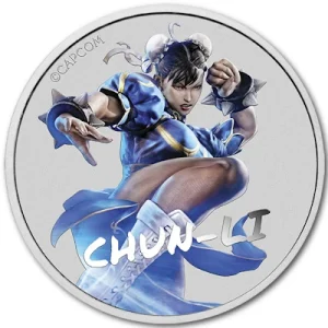 Tuvalu – 1 TVD Street Fighter (2.): Chun Li Blister 2022 – 1 Oz Silber BLISTER 10