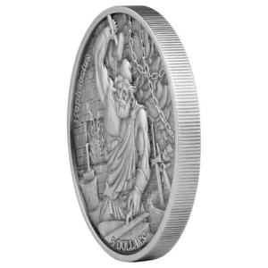 Samoa – 5 Dollar Olympians & Zodiac: Hephaestus VS Waage 2021 – 2 Oz Silber 11