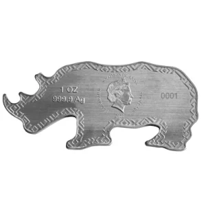 Solomon Islands – 2 Dollar African Black Rhino 2022 – 1 Oz Silber 7
