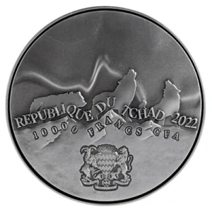 Tschad – 10000 Francs Howling Wolf In Northern Lights 2022 – 2 Oz Silber 9