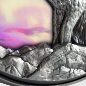 Tschad – 10000 Francs Howling Wolf In Northern Lights 2022 – 2 Oz Silber 13