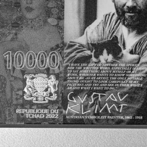 Tschad – 10000 Francs Gustav Klimt: Adele Bloch Bauer I 2022 – 2 Oz Silber AntikFinish 15
