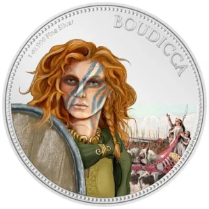 Niue – 2 NZD Women In History: Boudicca (2.) 2022 – 1 Oz Silber PP Color 9