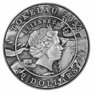 Tokelau – 10 NZD Hase Vs. Chinesischer Drache 2023 – 2 Oz Silber 8