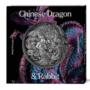 Tokelau – 10 NZD Hase Vs. Chinesischer Drache 2023 – 2 Oz Silber 10