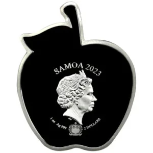Samoa – 2 Dollar Kawaii Fruits – Apple 2023 – 1 Oz Silber PP Color 7