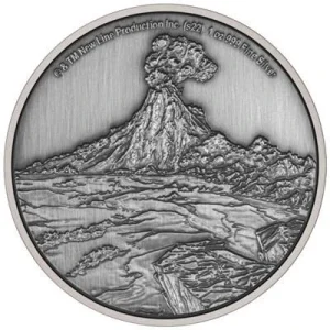 Niue – 2 NZD Herr Der Ringe(TM): (4.) Schicksalsberg 2022 – 1 Oz Silber Antik Finish 9