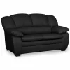2-Sitzer-Sofa – Schwarz – Echtleder 5