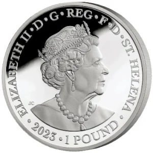 St. Helena – 1 Pfund The Faerie Queene (2.) Una And The Lion 2023 – 1 Oz Silber PP 6