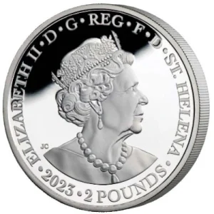 St. Helena – 2 Pfund The Faerie Queene (2.) Una And The Lion 2023 – 2 Oz Silber PP Gilded 6