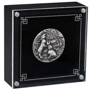 Australien – 2 AUD Lunar III Hase 2023 – 2 Oz Silber AntikFinish 10