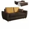 2-Sitzer Schlafsofa – Espresso – Flachgewebe – Mit Rückenkissen 5