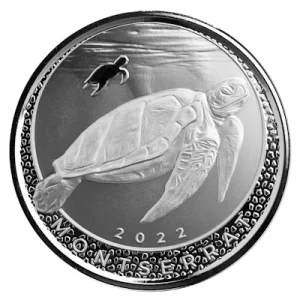 Montserrat – 2 Dollar EC8_5 Schildkröte (Turtle) 2022 – 1 Oz Silber 9