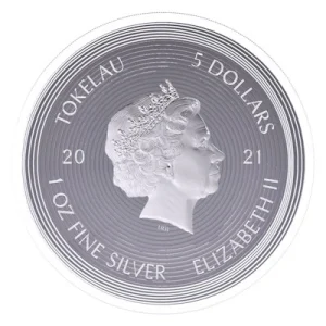 Tokelau – 5 NZD Icon Serie (2.) Mona Lisa 2021 – 1 Oz Silber Prooflike 6