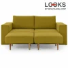 Sofa Mit 2 Hockern – LOOKS By Wolfgang Joop – Senf – Armlehne Mit Regal – 212 Cm 7