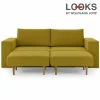 Sofa Mit 2 Hockern – LOOKS By Wolfgang Joop – Senf – Armlehne Mit Regal – 232 Cm 5
