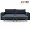 Sofa Mit 2 Hockern – LOOKS By Wolfgang Joop – Dunkelblau – Armlehne Mit Regal – 252 Cm 7