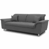2-Sitzer-Sofa – Grau – Flachgewebe – Verschiedene Ausführungen 7