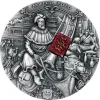 Niue – 5 NZD Famous Explorers (2.) Marco Polo 2022 – 2 Oz Silber Antik Finish High Relief 16