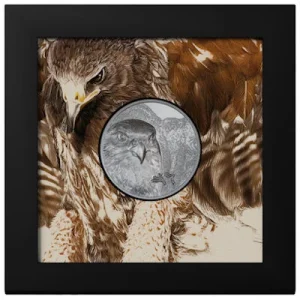 Mongolei – 1000 Togrog Mongolian Falcon – 2 Oz Silber Ultra High Relief Black Proof 9