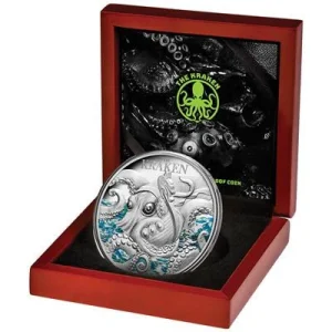 Niue – 5 NZD Mythical Creatures: Riesenkrake (1.) 2023 – 2 Oz Silber PP High Relief 13