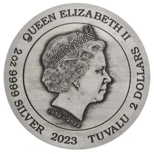 Tuvalu – 2 TVD The Phantom 2023 – 2 Oz Silber AntikFinish Color 11