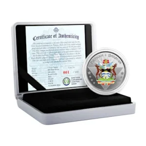 Antigua Und Barbuda – 2 Dollar EC8_5 Coat Of Arms PP 2022 – 1 Oz Silber Color 12