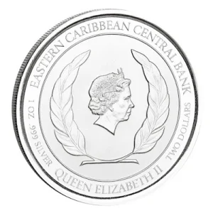 Dominica – 2 Dollar EC8_5 Mountain Chicken / Berghuhn (Froschlurch) 2022 – 1 Oz Silber 7