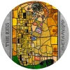 Ghana – 10 Cedis Gustav Klimt: The Kiss Stained Glass Art 2023 – 2 Oz Silber Antik Finish Color 8
