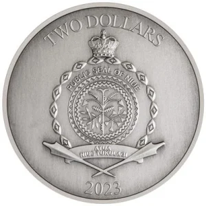 Niue – 2 NZD Herr Der Ringe(TM): (6.) Argonath 2023 – 1 Oz Silber Antik Finish 9