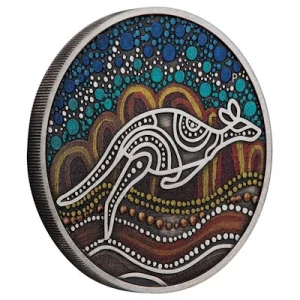 Australien – 2 AUD Yongka Känguru 2023 – 2 Oz Silber AntikFinish Color 9
