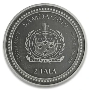 Samoa – 2 Tala Seepferdchen Seahorse 2019 – 1 Oz Silber Antik Finish 6