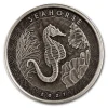 Samoa – 2 Tala Seepferdchen Seahorse 2021 – 1 Oz Silber Antik Finish 17
