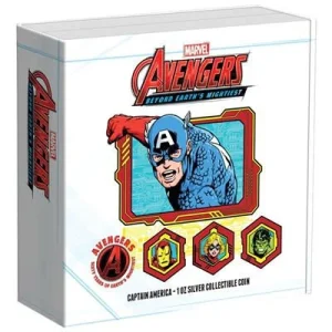Niue – 2 NZD Captain America (1.) Avengers(TM) 2023 – 1 Oz Silber PP Color 12