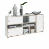 Sideboard JESPER – Weiß-Eiche – 2 Schiebetüren – 181 Cm 7