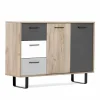 Kommode ORLANDO – Grey Craft Oak-Farbmix – 2 Türen – 120 Cm 7