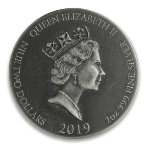 Niue – 2 NZD Bibelserie Werfe Als Erste Den Stein 2019 – 2 Oz Silber 9