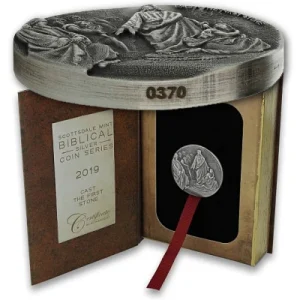 Niue – 2 NZD Bibelserie Werfe Als Erste Den Stein 2019 – 2 Oz Silber 13