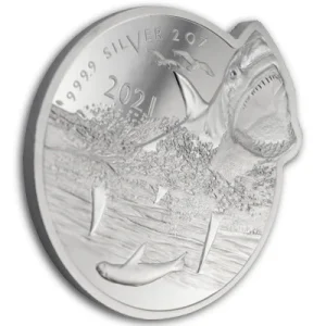 Solomon Islands – 5 Dollar Ocean Predators (1.) Great White Shark 2021 – 2 Oz Silber 8
