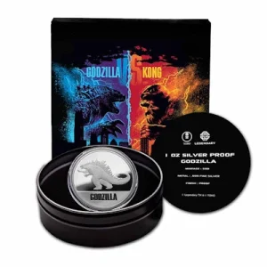 Niue – 2 NZD Godzilla Vs. Kong: Godzilla PROOF – 1 Oz Silber PP 11