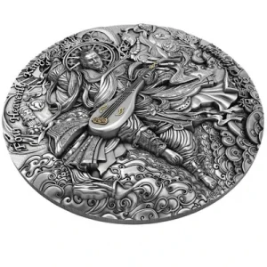 Niue – 5 NZD Four Havenly Kings Chiguotian 2021 – 2 Oz Silber 7